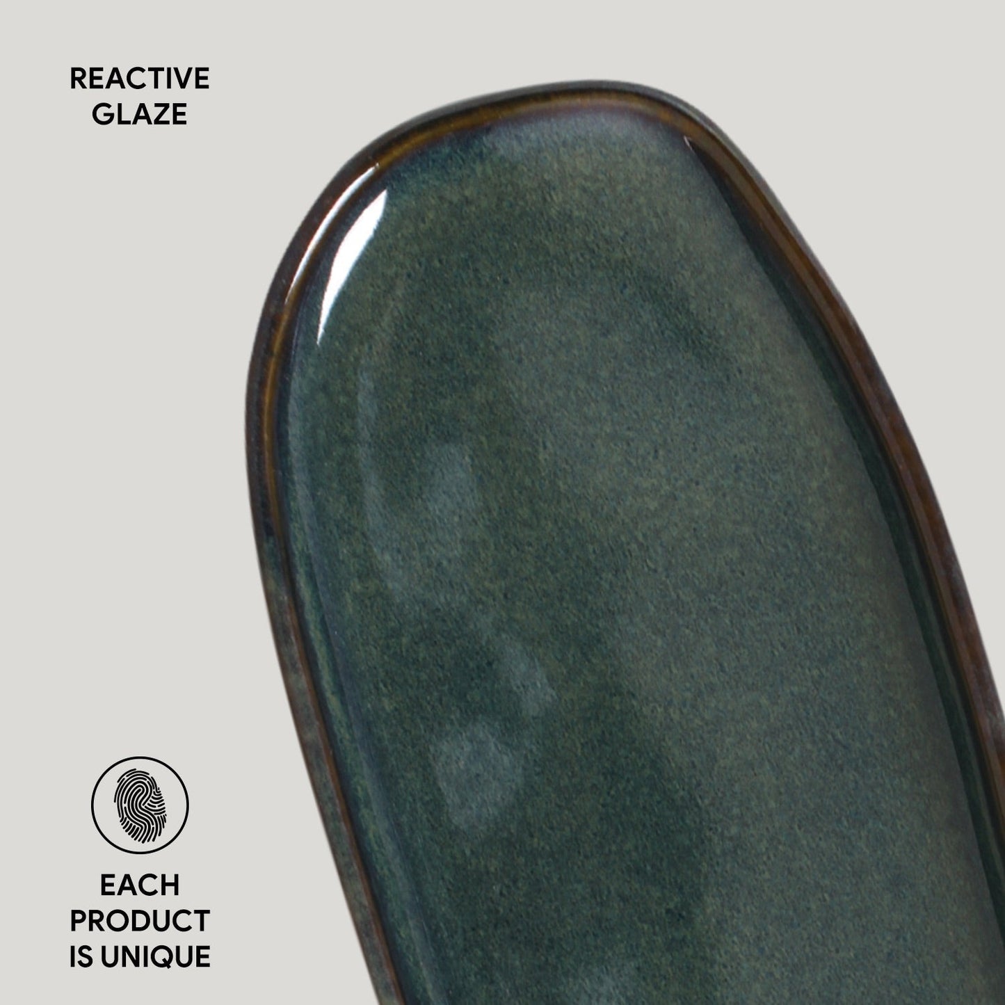 Shallow Organic Oval Platter Small Set of 4