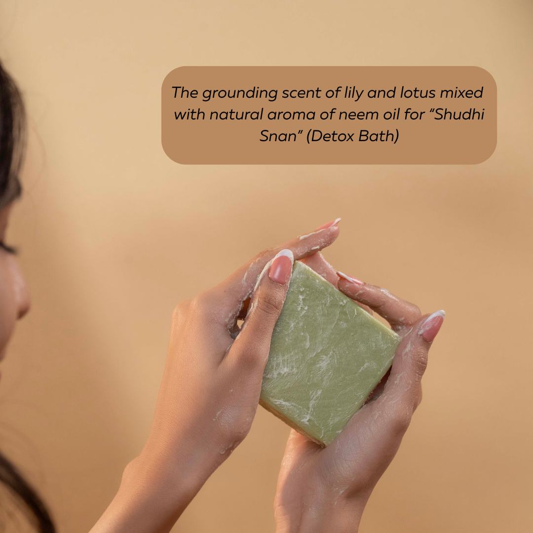 Ayurvedic Neem Cleansing  Soap Bar with Cow Milk & Ghee (Tridoshic)