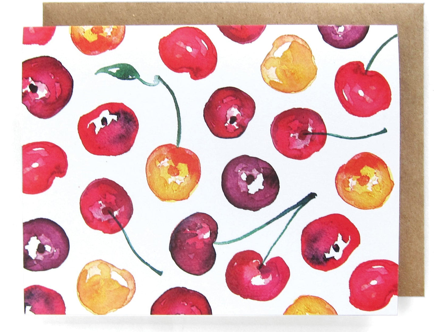 Cherries Watercolor Card
