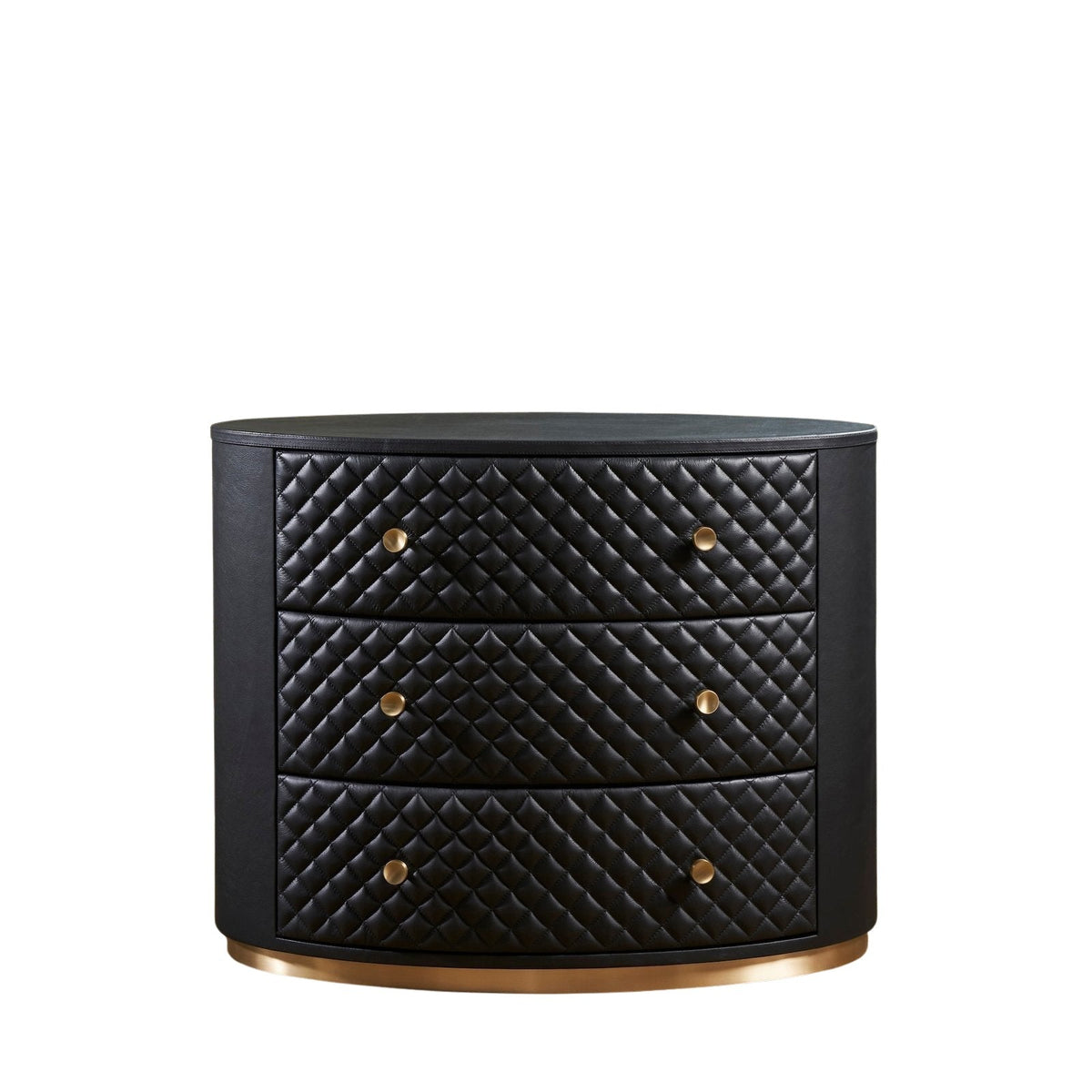 Harvard Three Drawer Leather Chest
