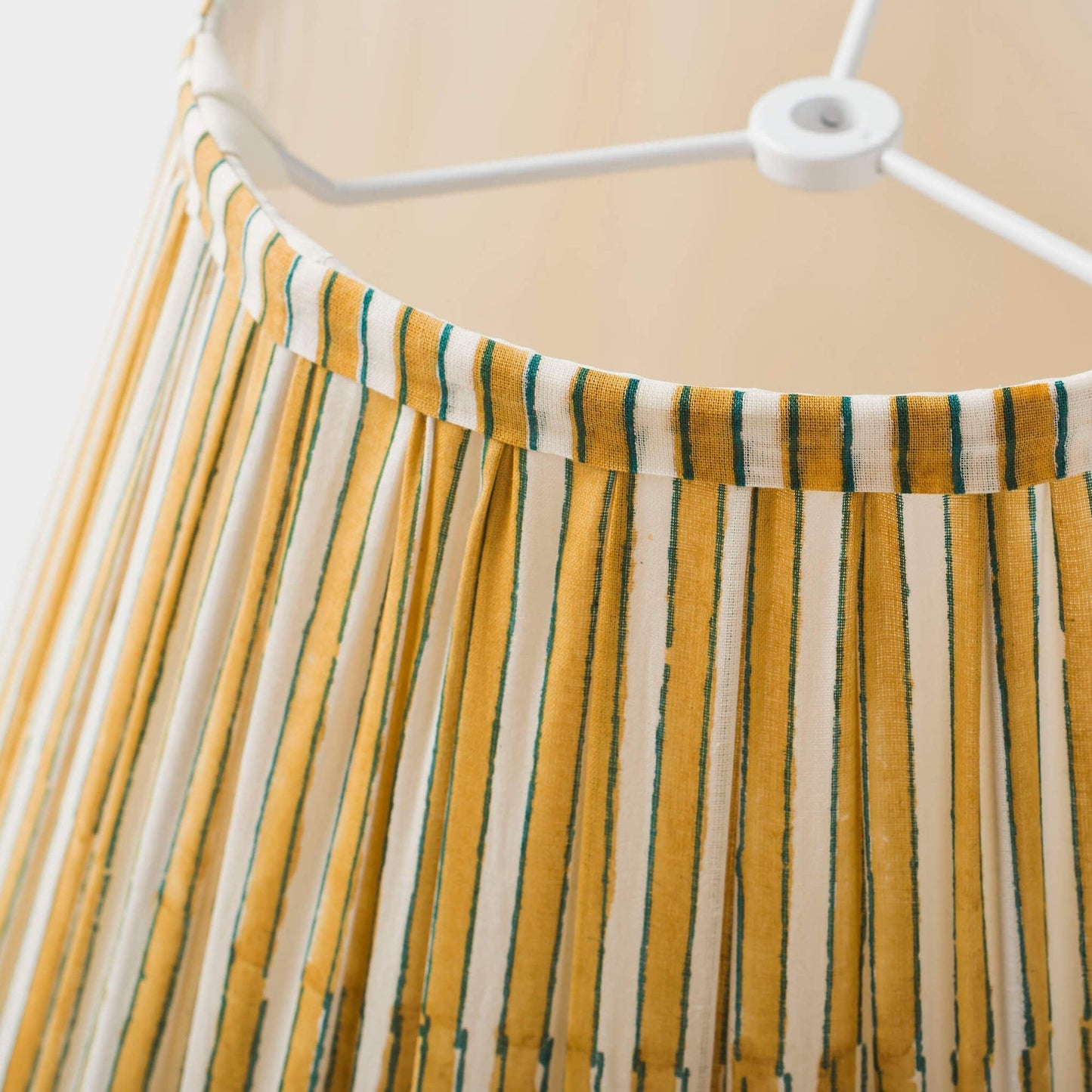 Candystripe Pleated Cotton Lamp Shade