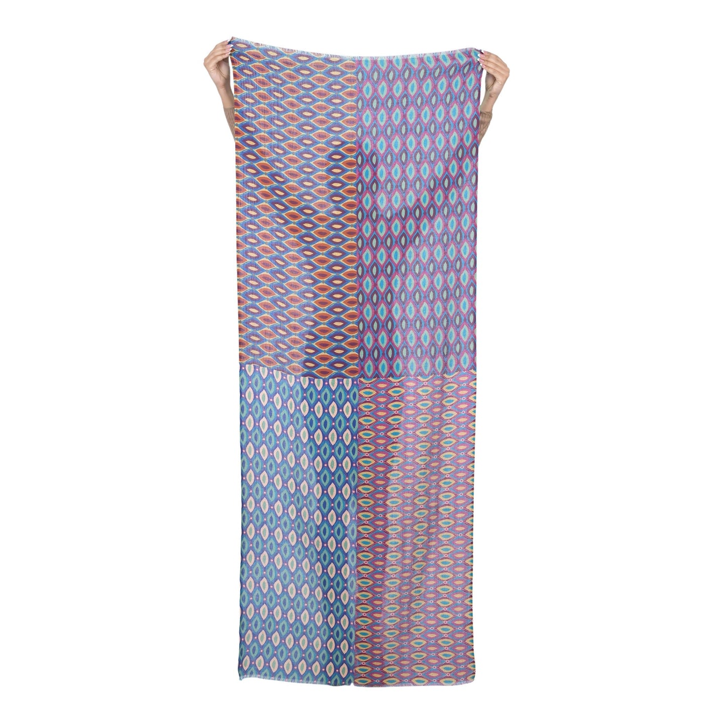 Kaleidoscope Gaze Scarf - Indigo Green