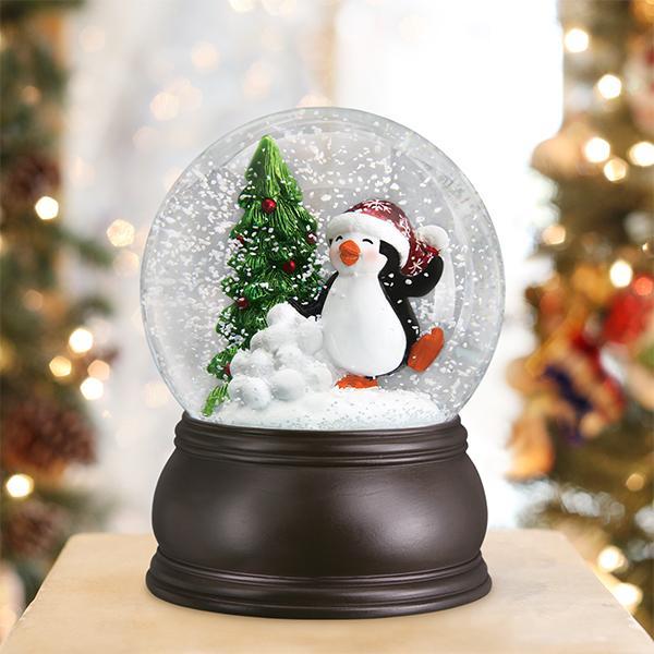Old World Christmas Dancing Penguin Snow Globe