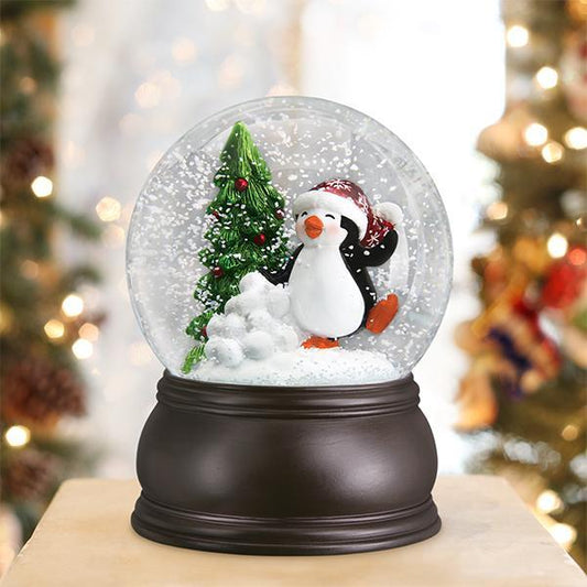 Old World Christmas Dancing Penguin Snow Globe