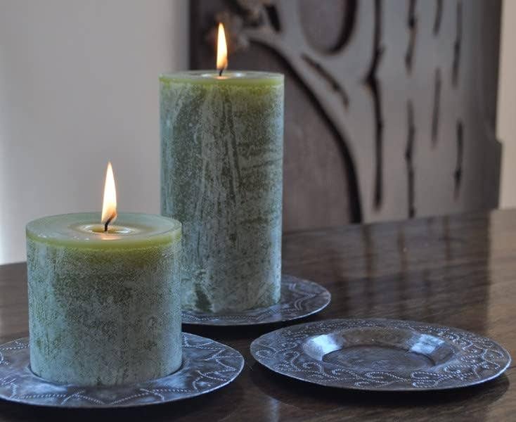 Candle Plate Holders, Handmade in Haiti, Fair Trade 6" x 6"