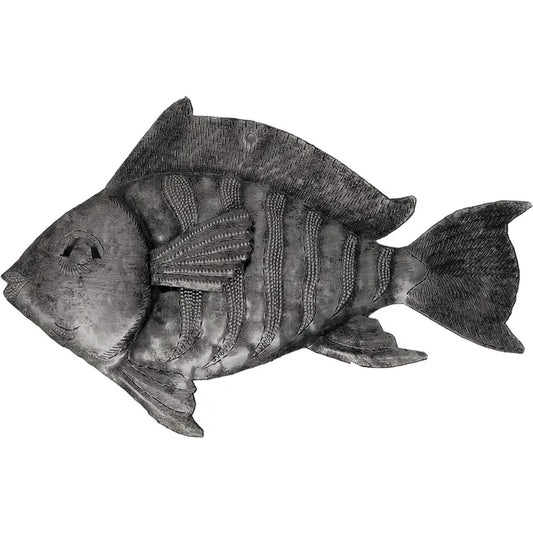 Haitian Metal Tropical Fish Wall Art Fair Trade 11" x 7"
