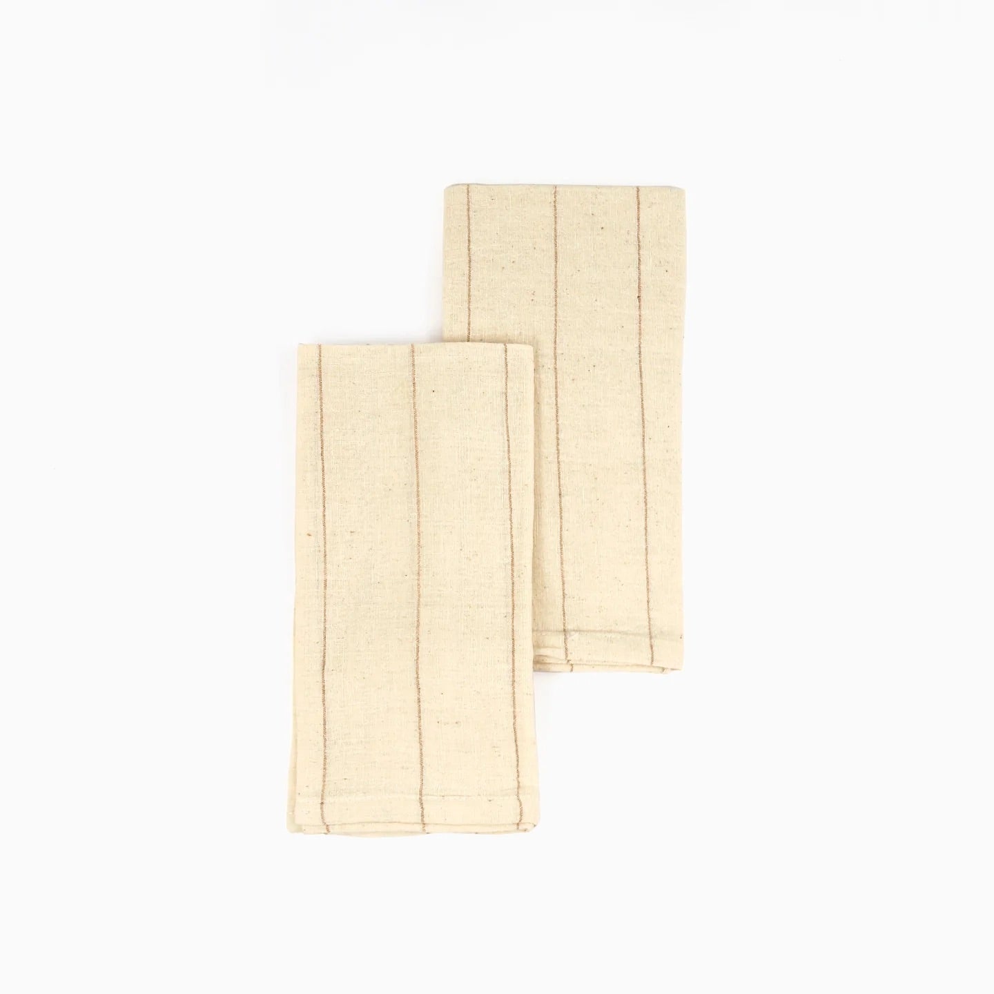Handwoven Organic Cotton Napkins, Set of 2 | 20" × 20" | Fair Trade | Believe