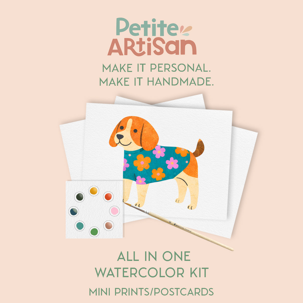 Super Pups Watercolor Postcard Kit