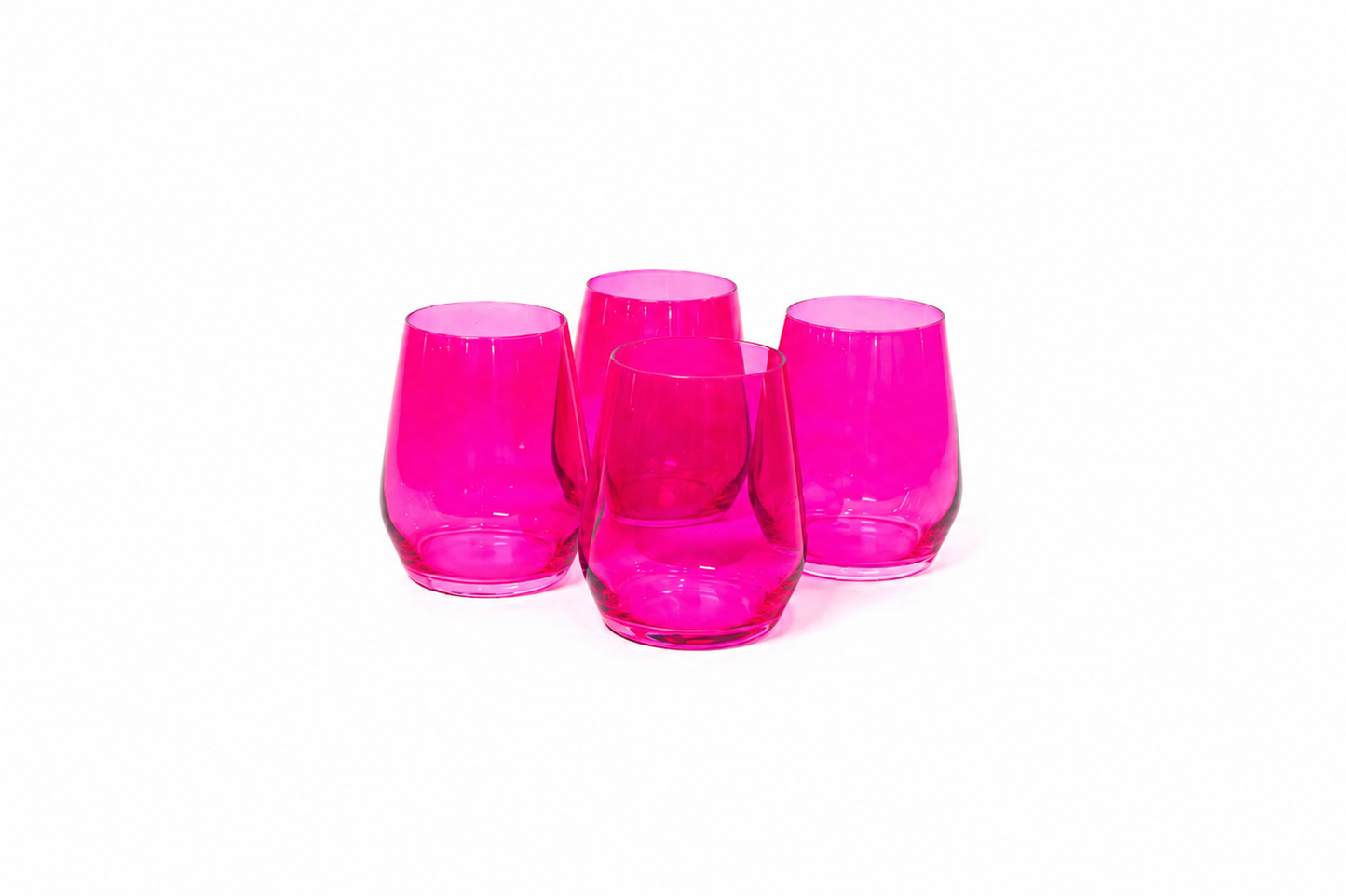 Hot Hot Pink - Colored Wine Glass