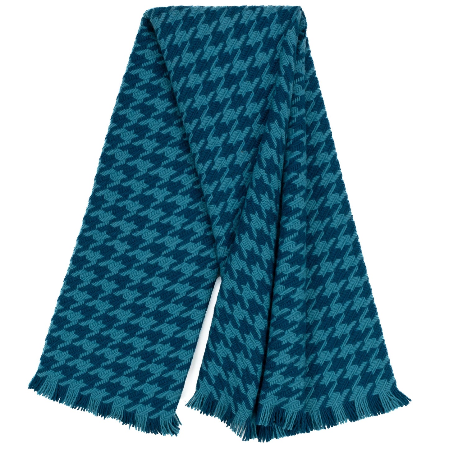 Southampton Home Naturally Weighted Houndstooth Throw ~ Teal ~