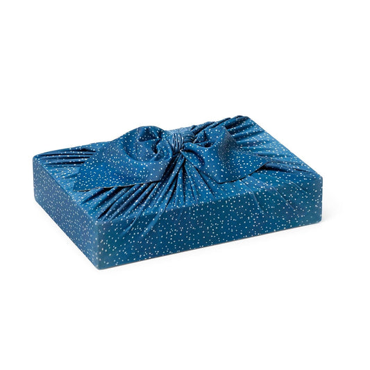 Set of 2 Large Reusable Cloth Furoshiki Gift Wrap | Holiday Shapes & Snow