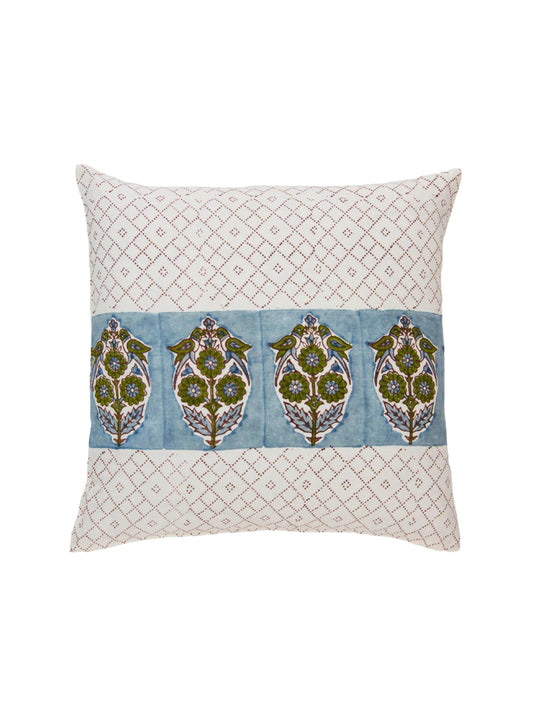 Parakeets Blue/Green Pillow Cover