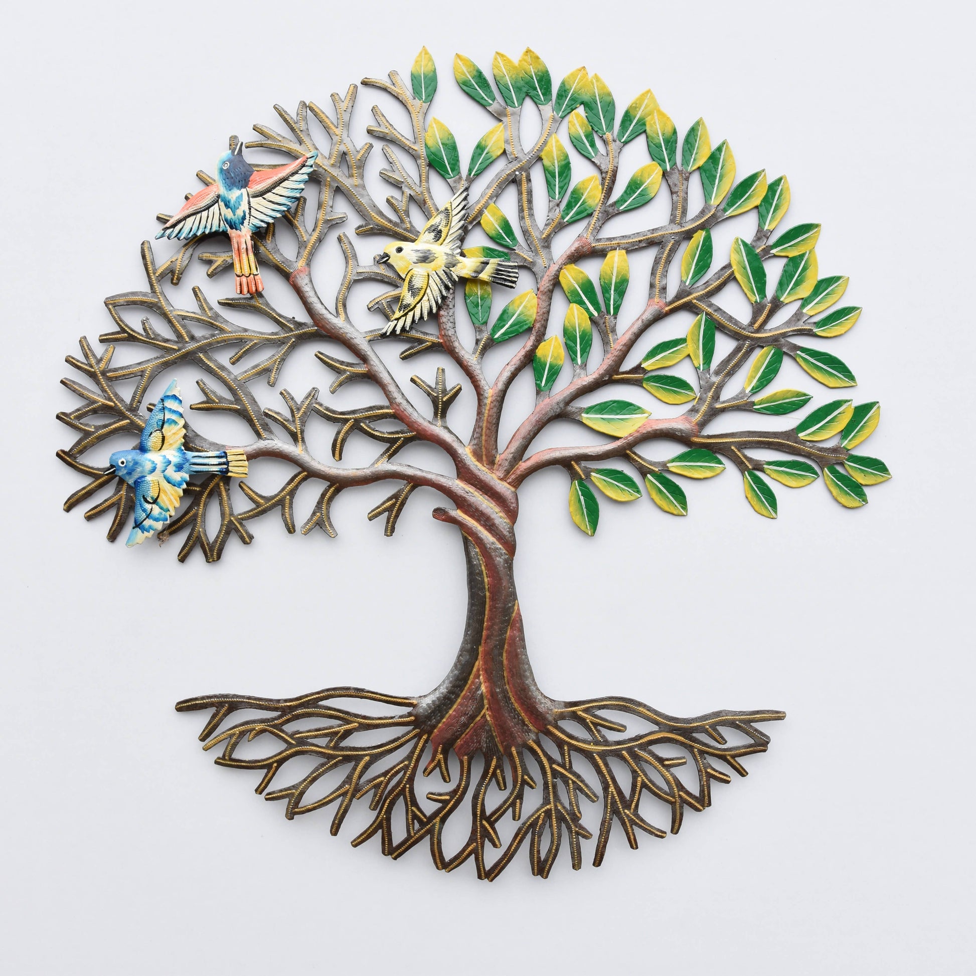 23" Haitian Metal Colorful handmade Tree of Life Wall Decor