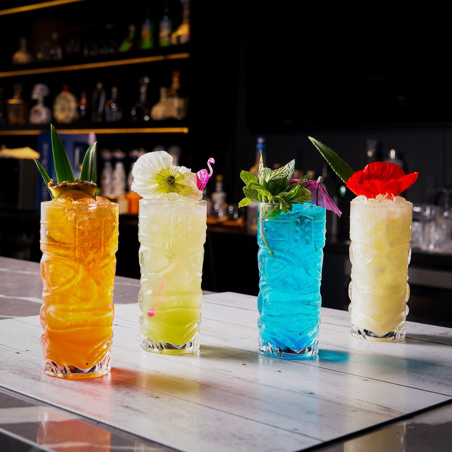Clear Tiki Glasses
