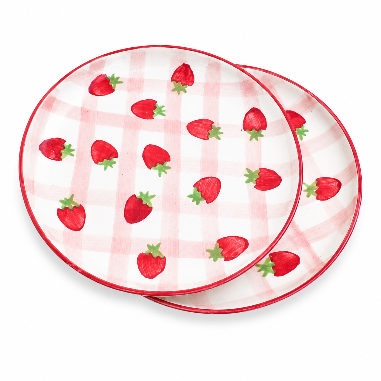 S/2 Dessert Plate - Strawberry Shortcake