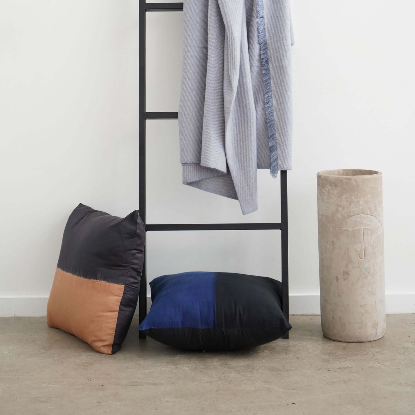 Aakar Mor Color Block Mulberry Silk Pillow