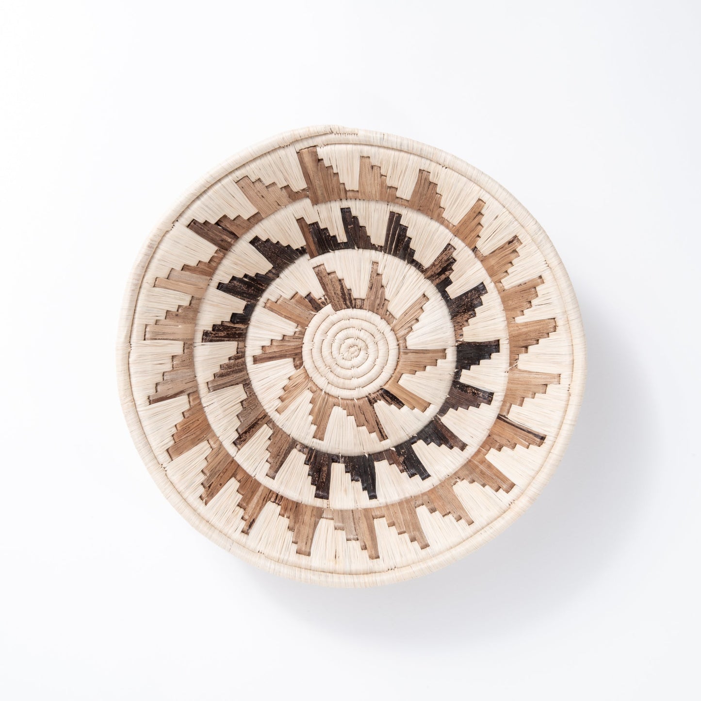 Mayan Sun Double Weave Basket ~ Banana Fiber