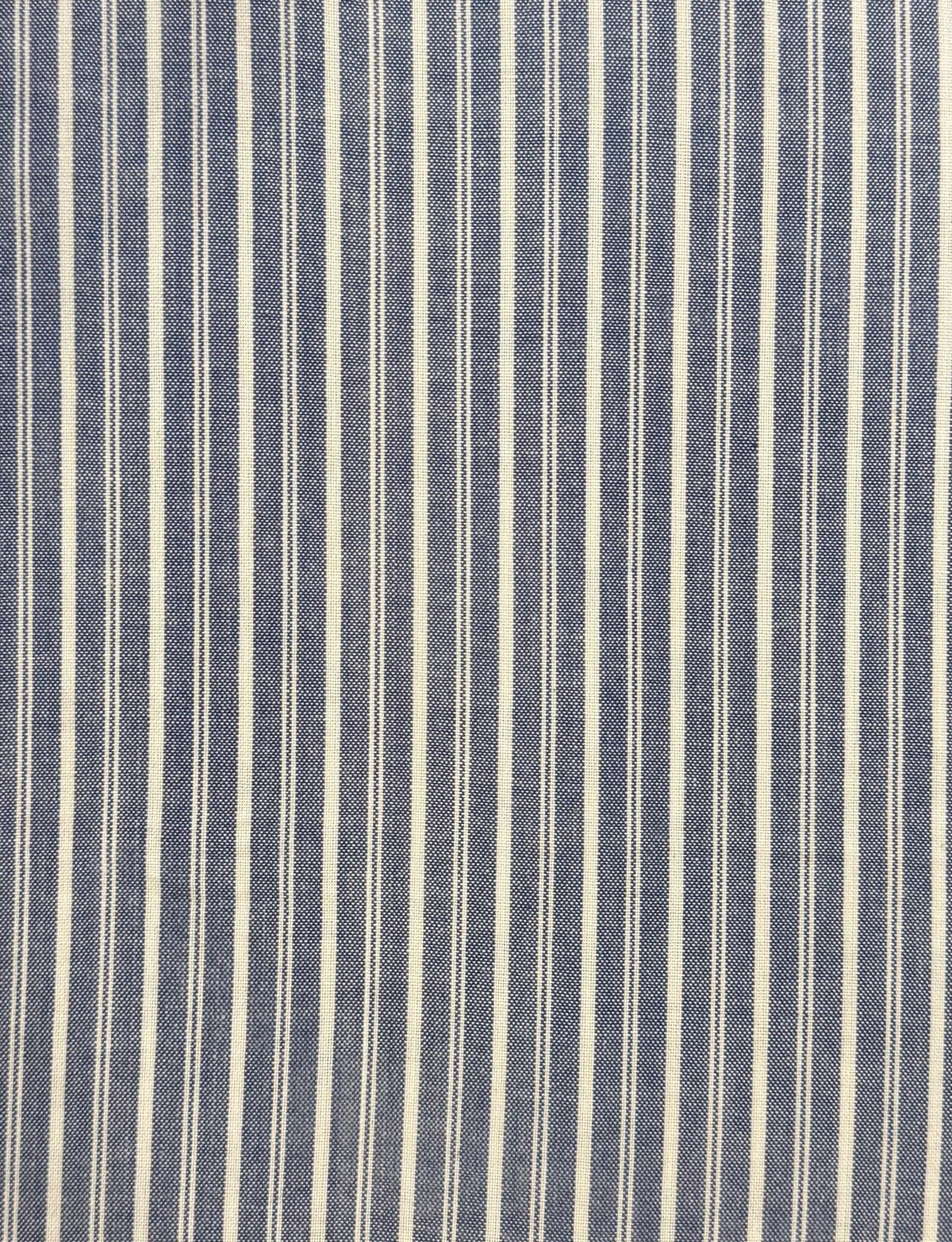 Chambray Pinstripe Organic Cotton Wrap Dress