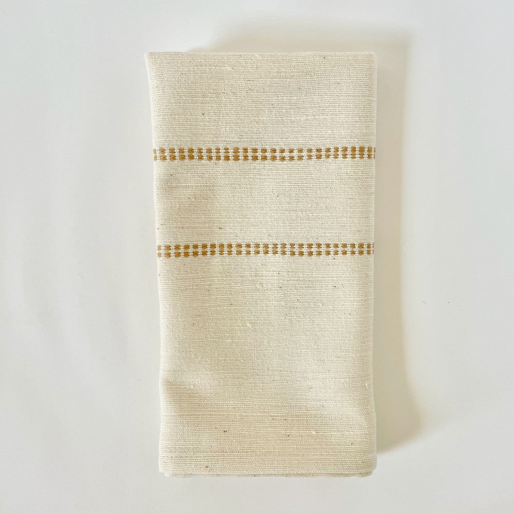 Chamo handwoven Ethiopian cotton Napkins sabahar Beige 