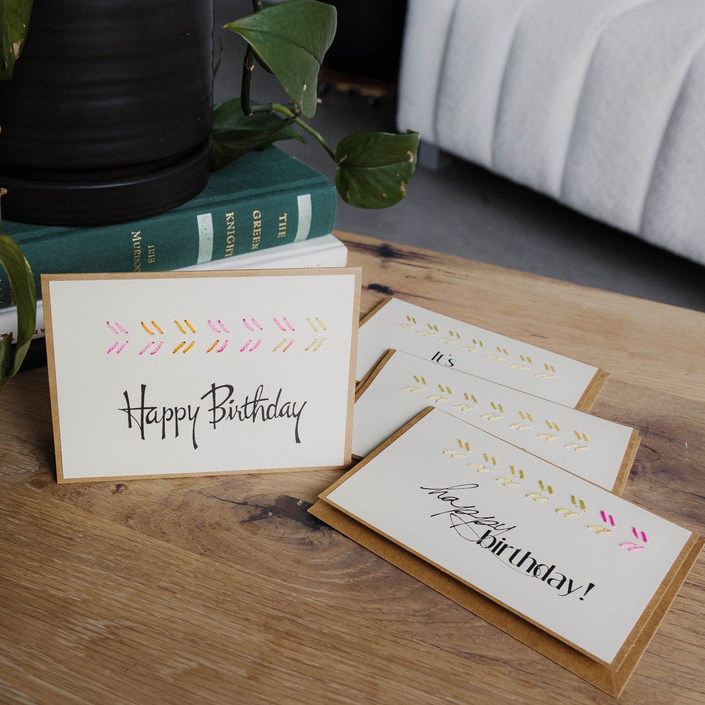 Chevron Birthday Greeting Cards