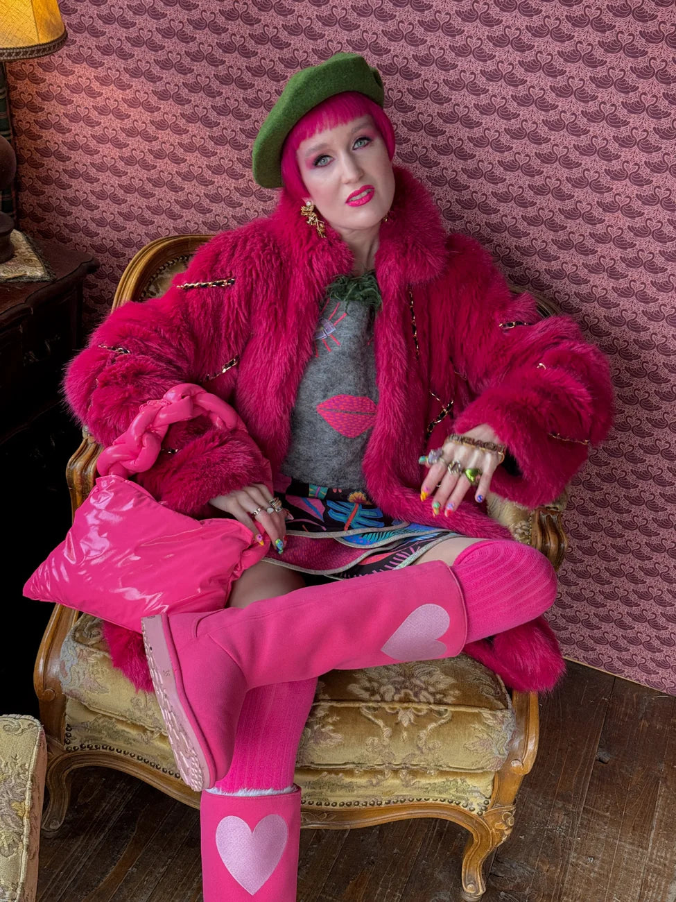 Classic Vegan Long Boots 'in Love with… Pink' - Limited edition by Saraisinlovewith...