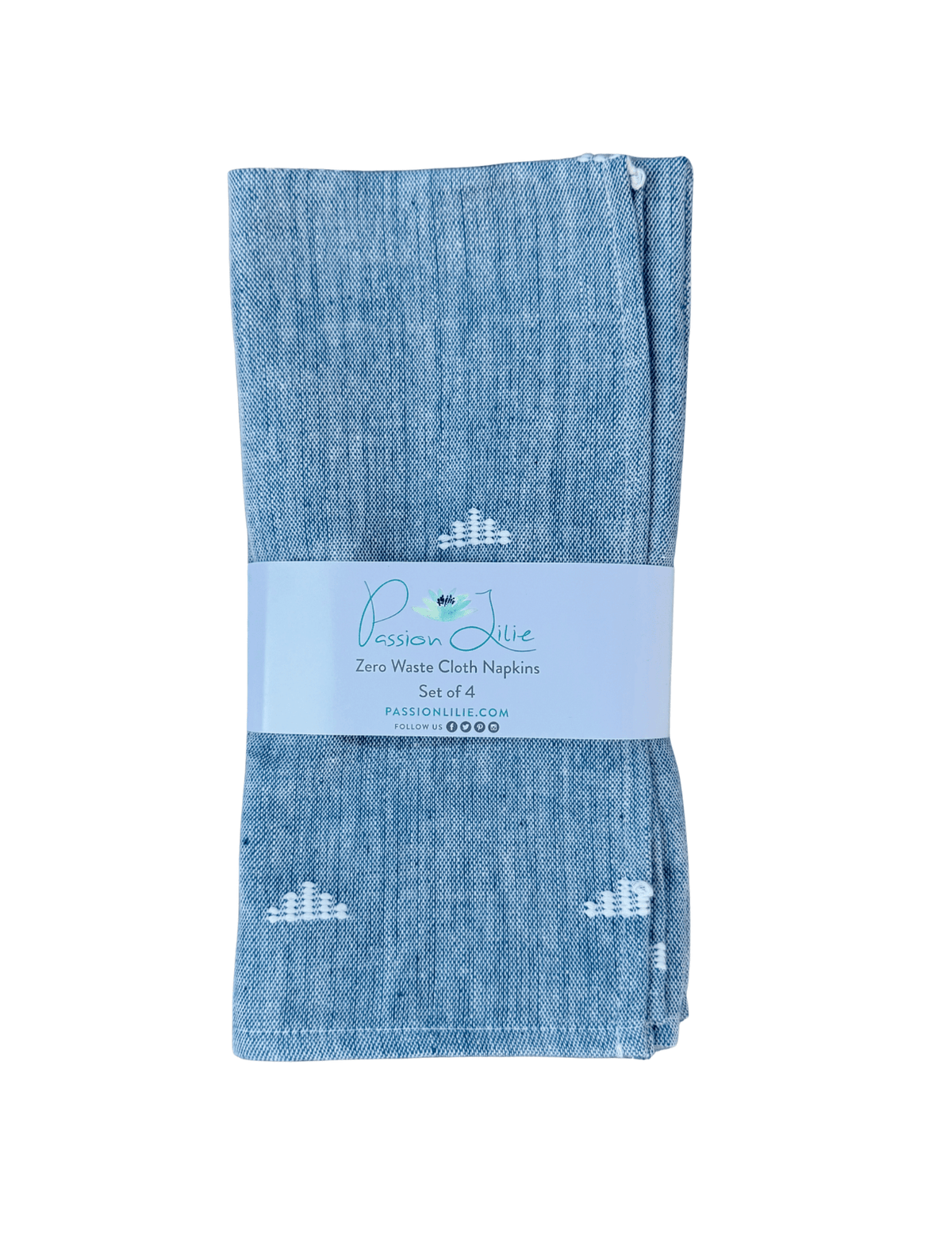 Cloth Napkins- Jamdani Blue - Set of 4
