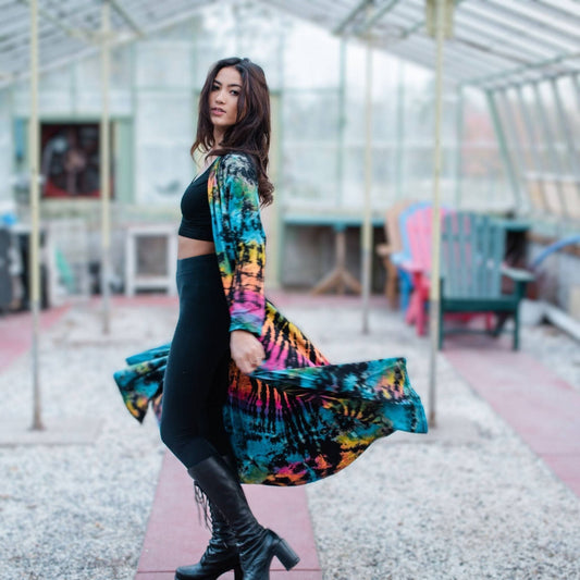 Cotton Tie Dye Long Duster