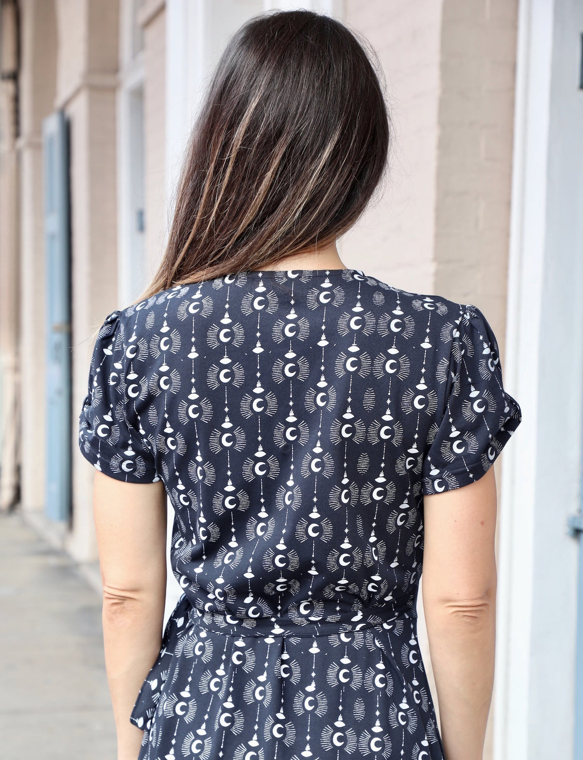 Crescent Moon Organic Wrap Dress