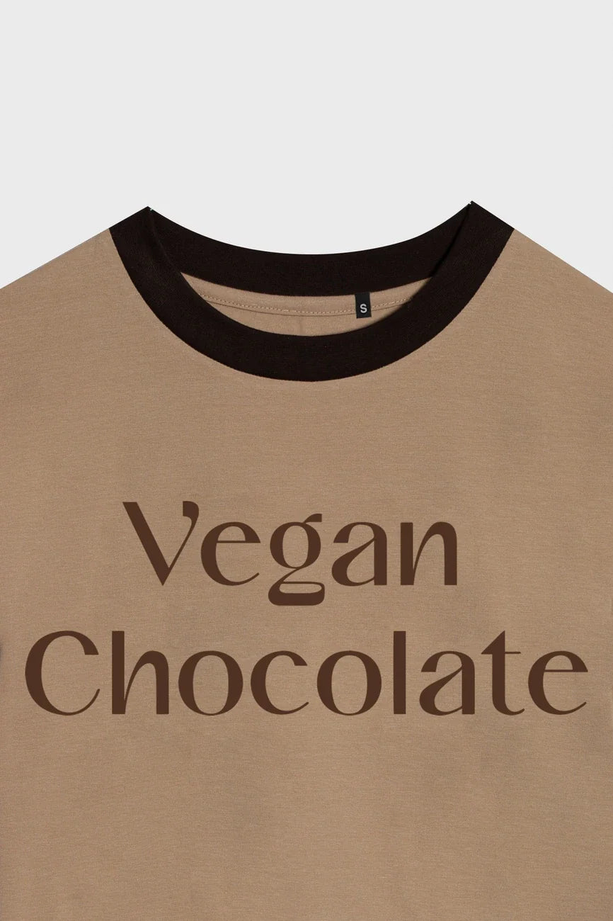Cruelty-free vegan top brown