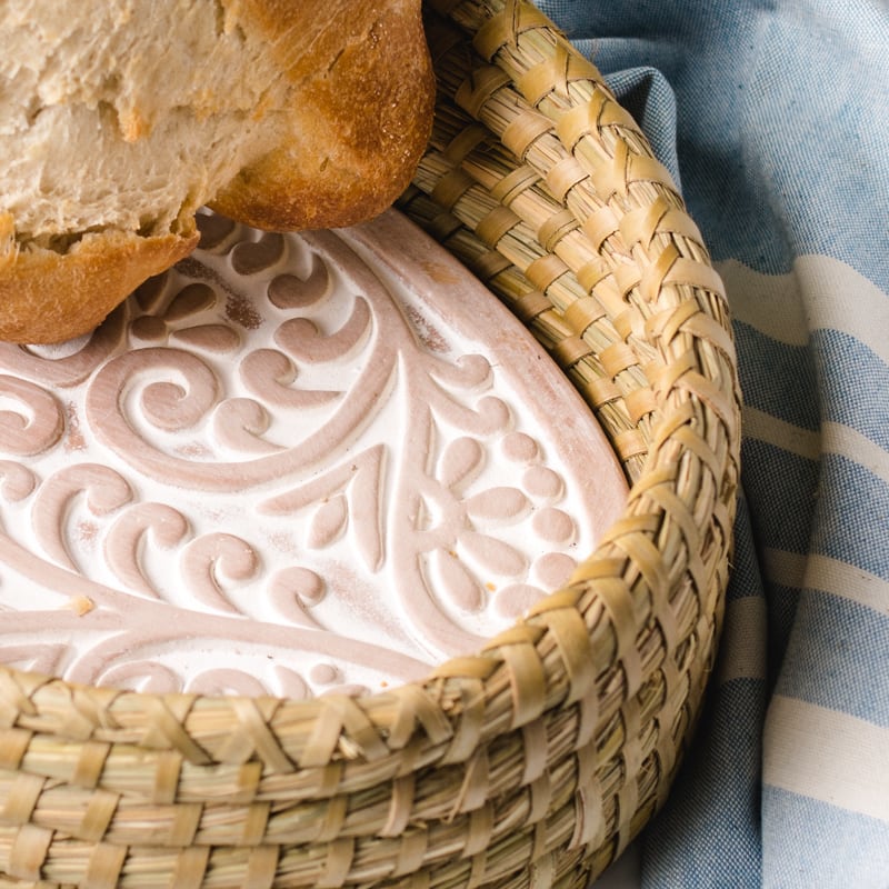 Oval Vine Bread Warmer Basket