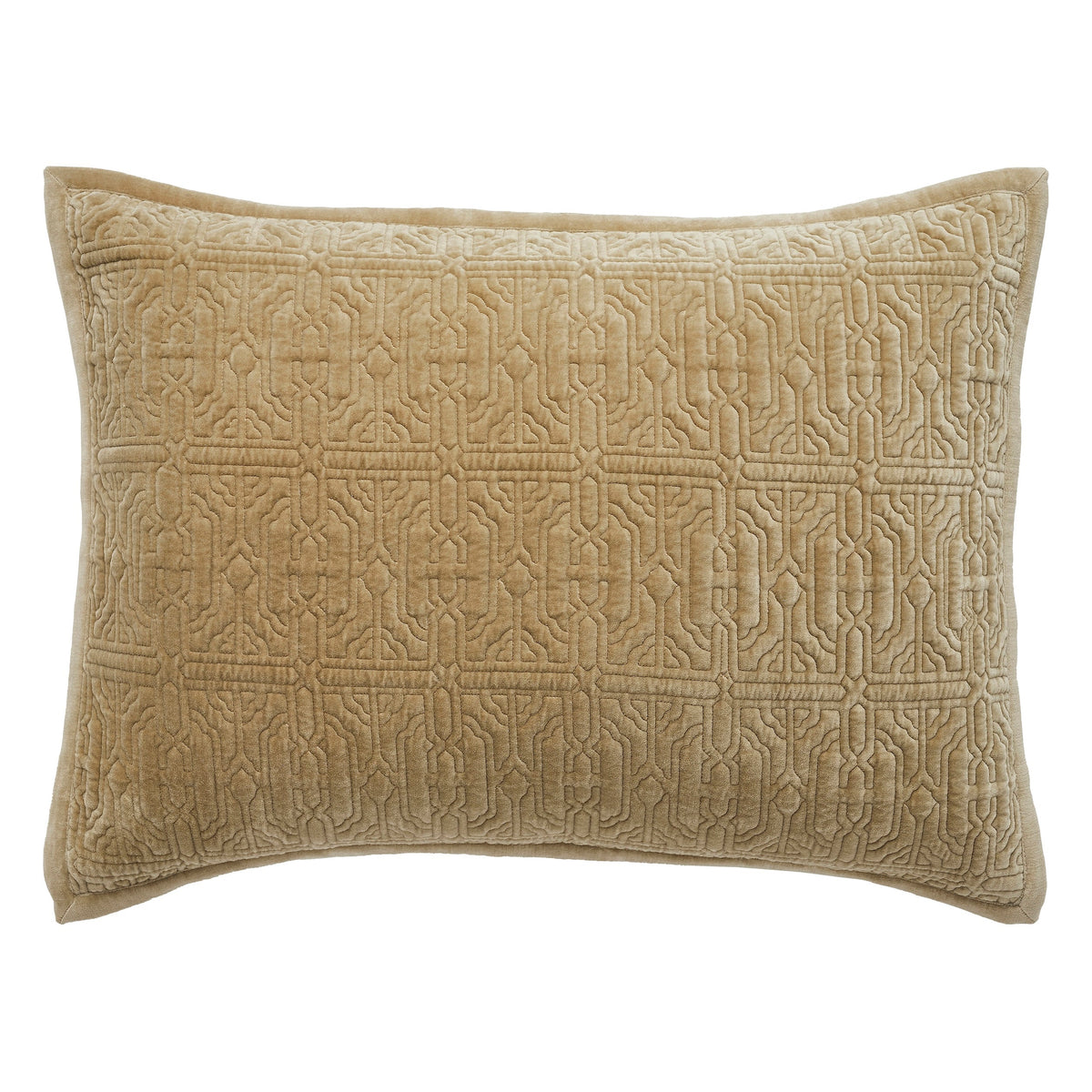 Duke Geometric Cotton Velvet Quilt Sham
