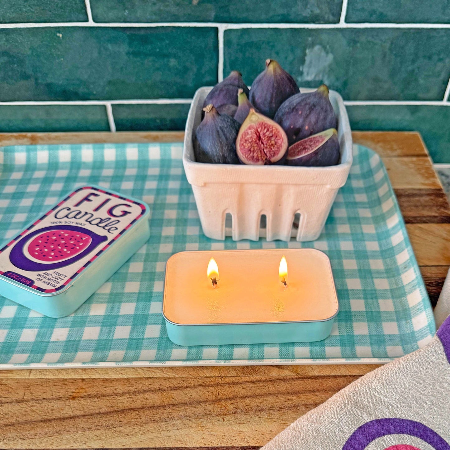 Fig Candle & Tote Gift Set