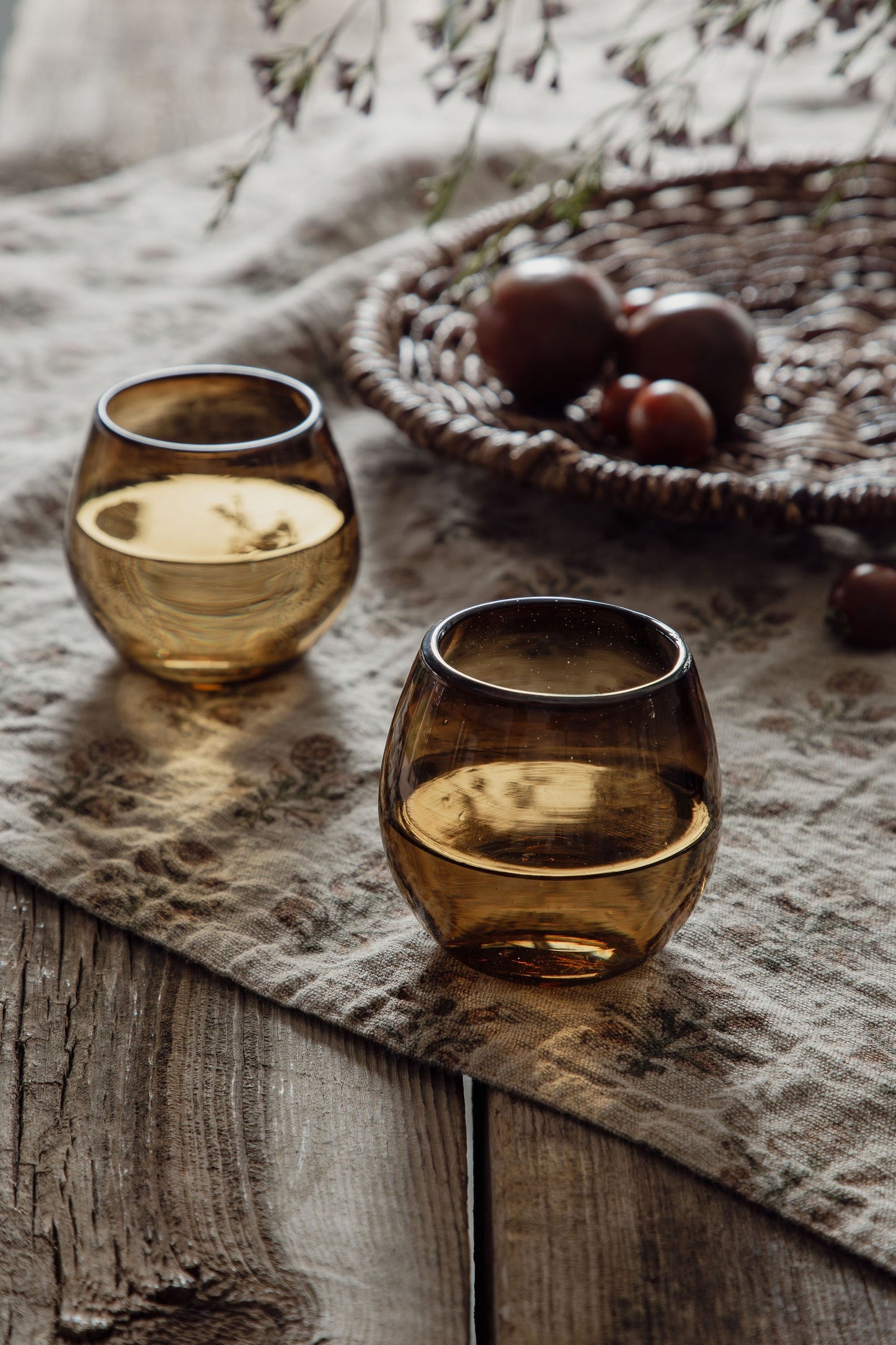 Ronde Blown Glass - Amber