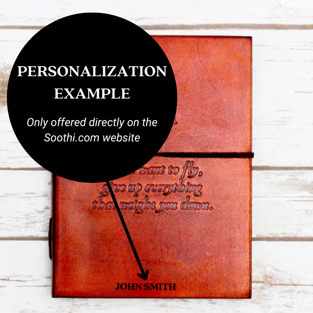 Buddha Quote Leather Journal