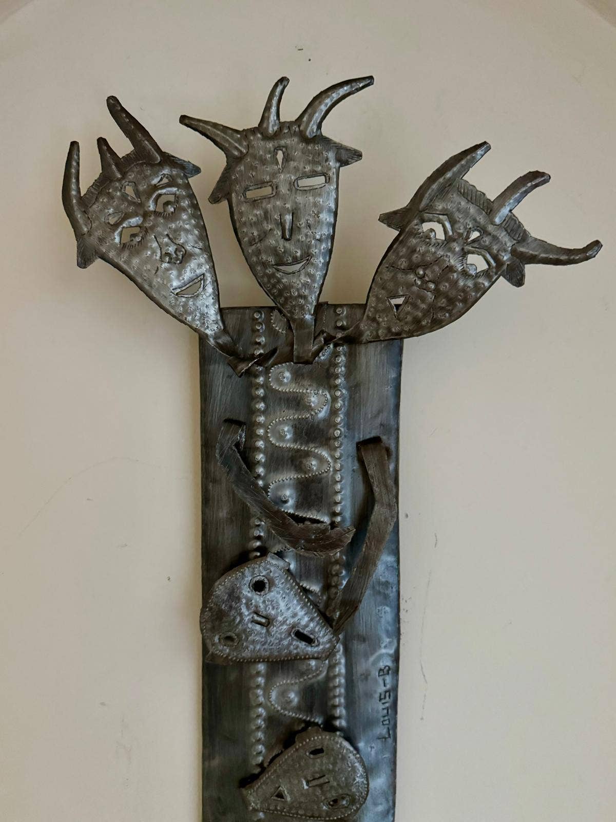 23" x 10" Voodoo Inspired Art Haitian Metal, Fair-trade
