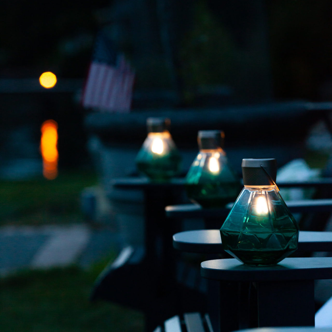 Gem Solar Lantern 6.75" Handblown Glass