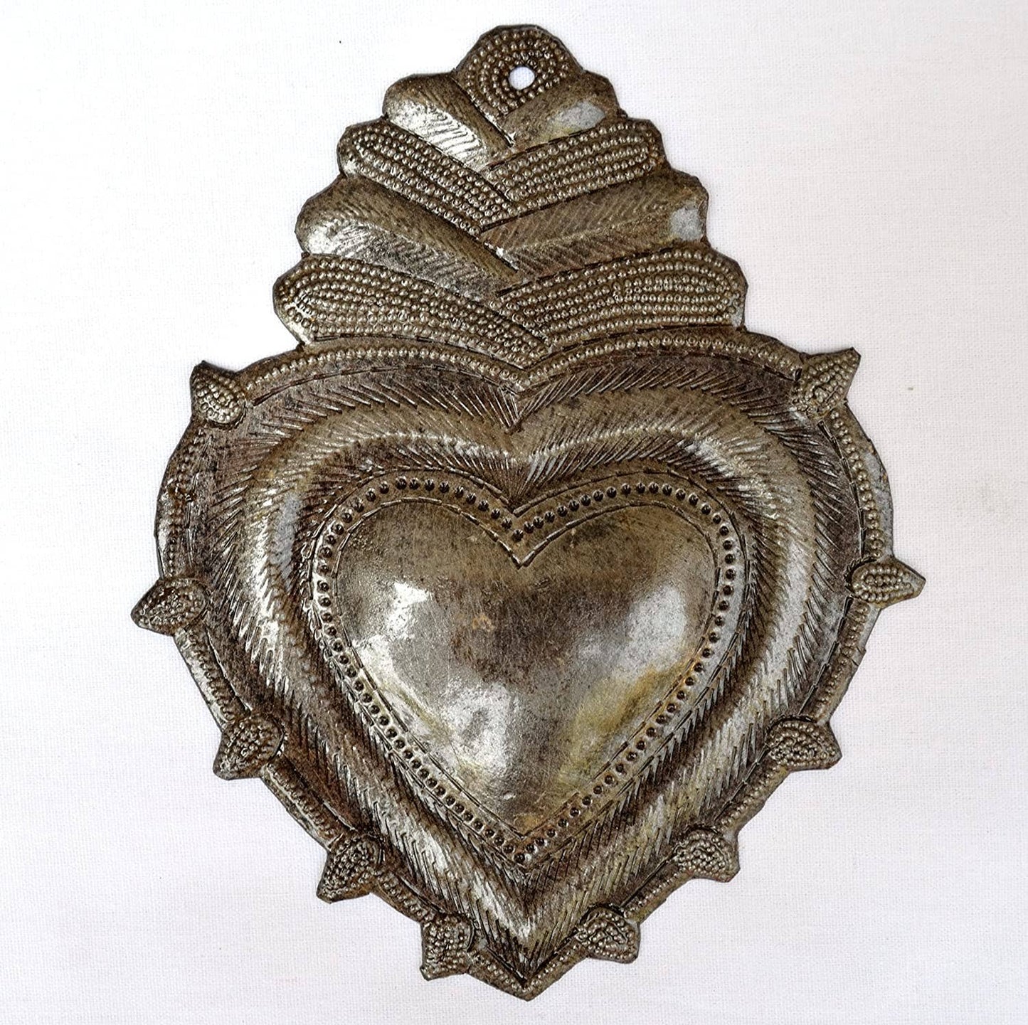 6" Set/3 Sacred Hearts, Hand Made in Haiti, Fair Trade