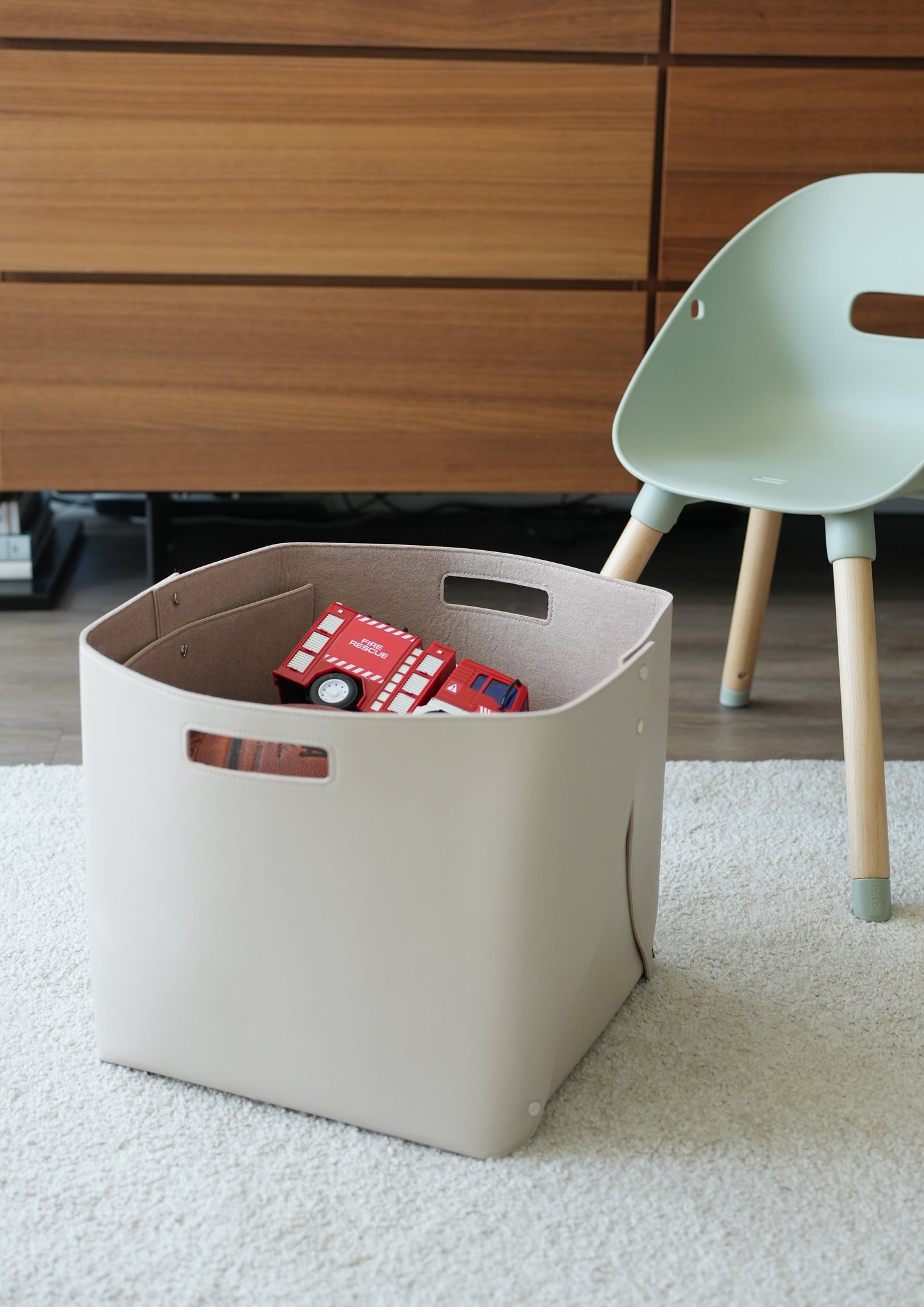 Set of Felt-lined Storage Basket for Cube Organizer