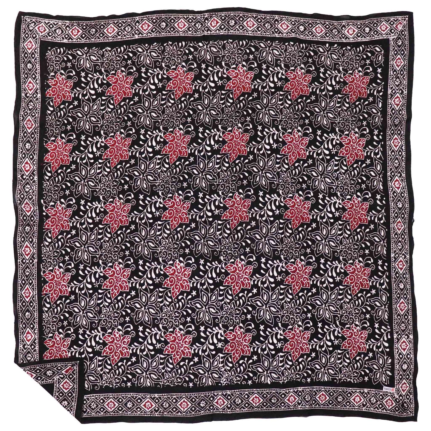 Large 39" Hand Dyed Batik Bandana - Star