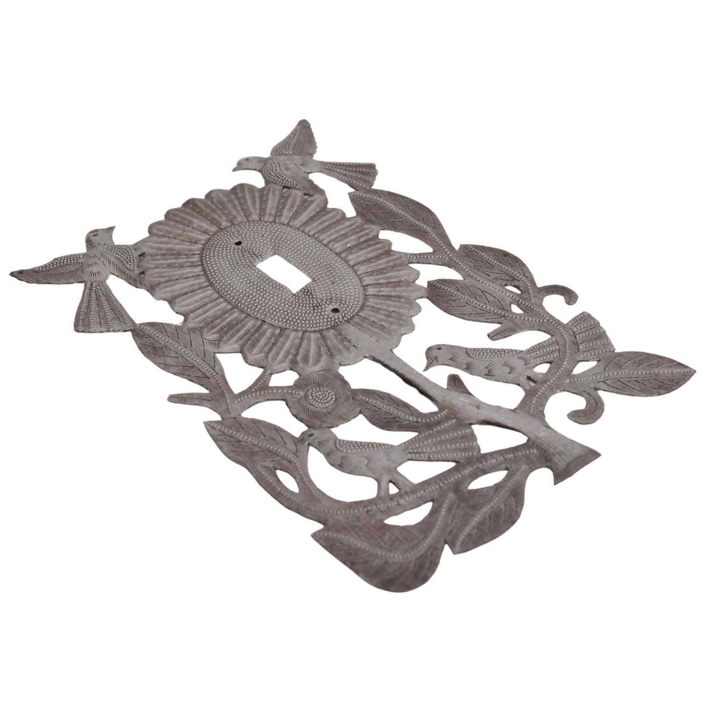 Haitian Metal Sunflower Switch Plate Cover with Dragonflies