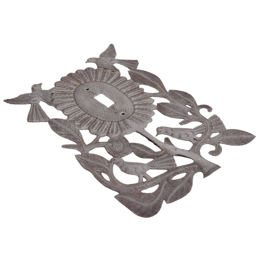 Haitian Metal Sunflower Switch Plate Cover with Dragonflies