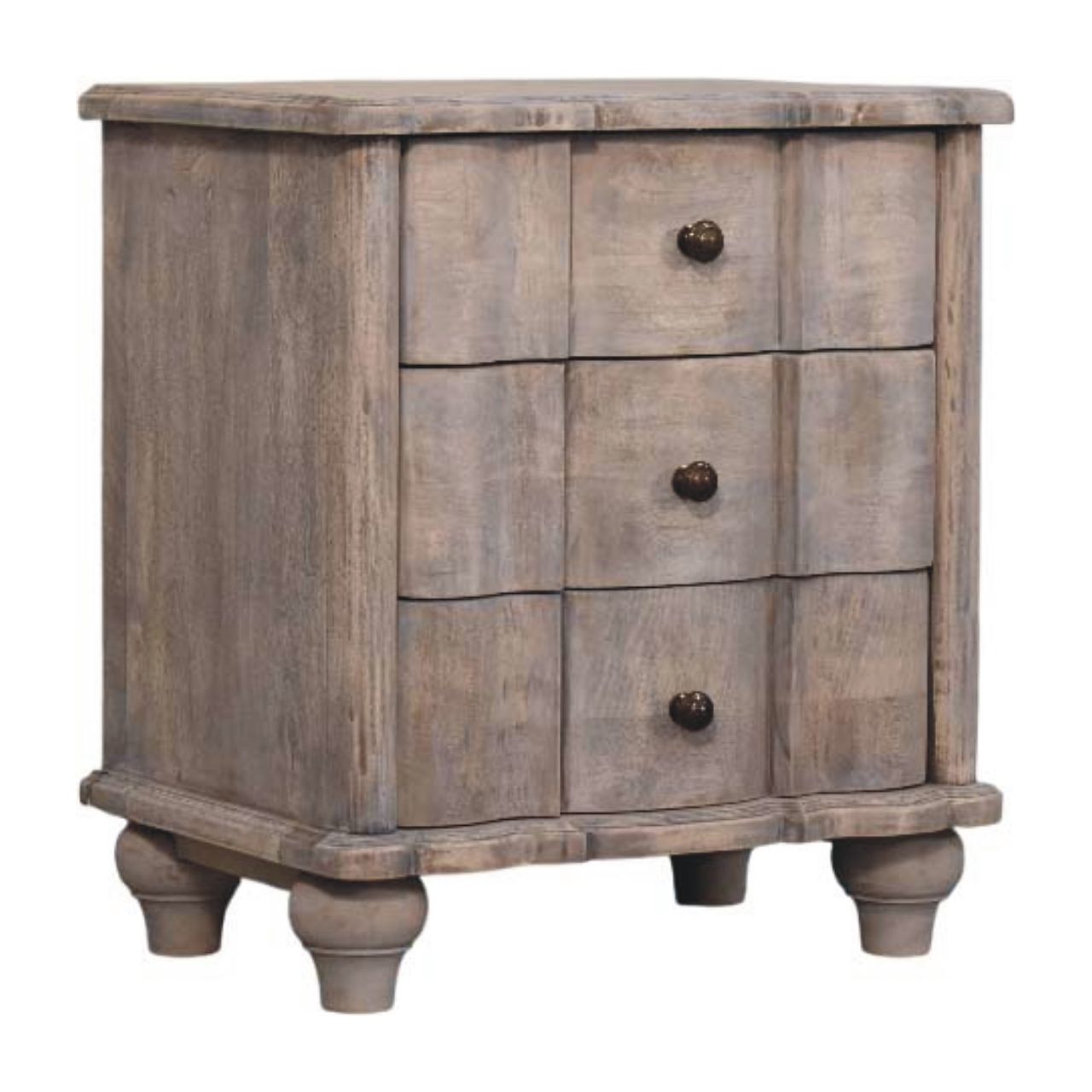 Solid Wood Beaumont Curved Nightstand