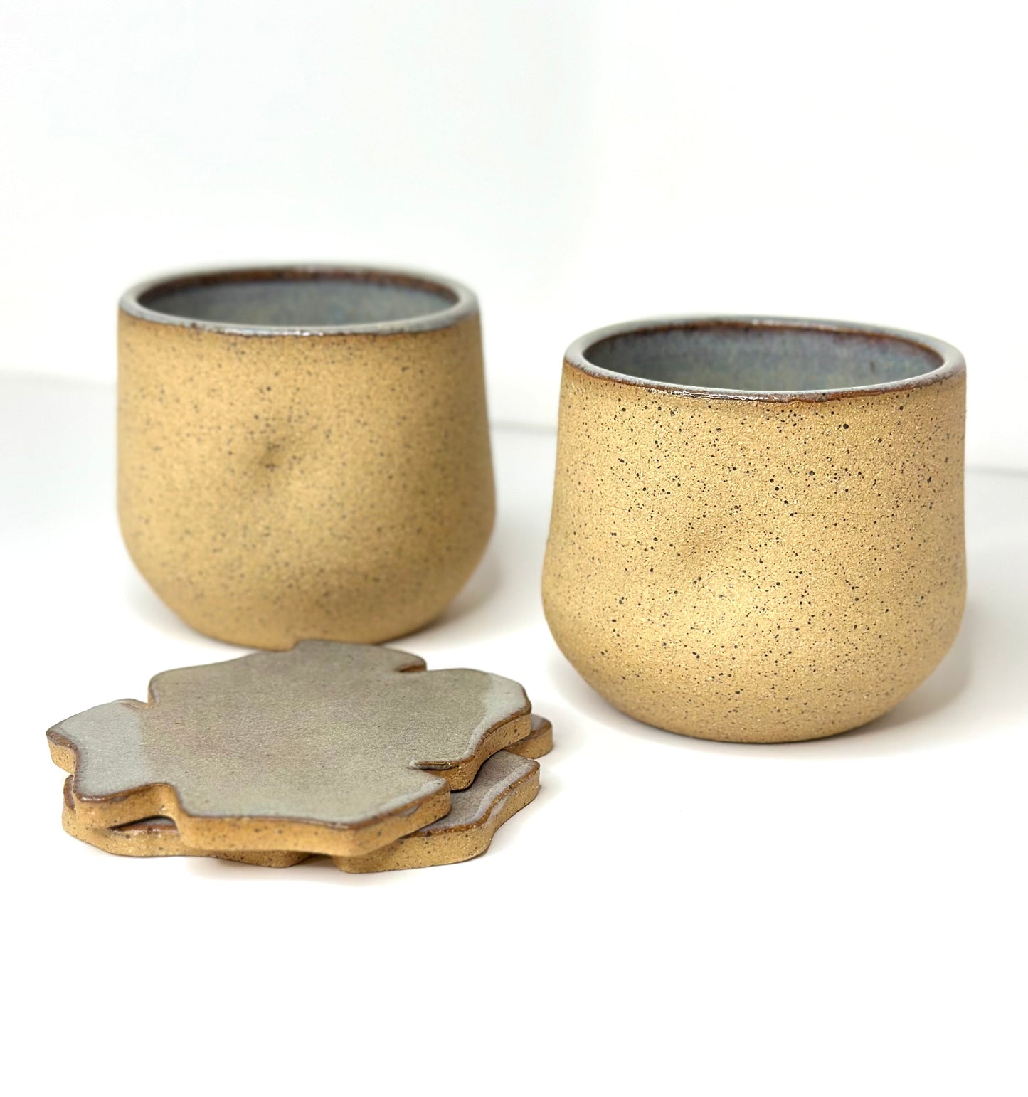 MUSHROOM CUPS SET (2 cups + 2 Flower coasters)