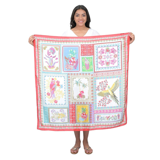 Pine Flamingo Scarf - Red