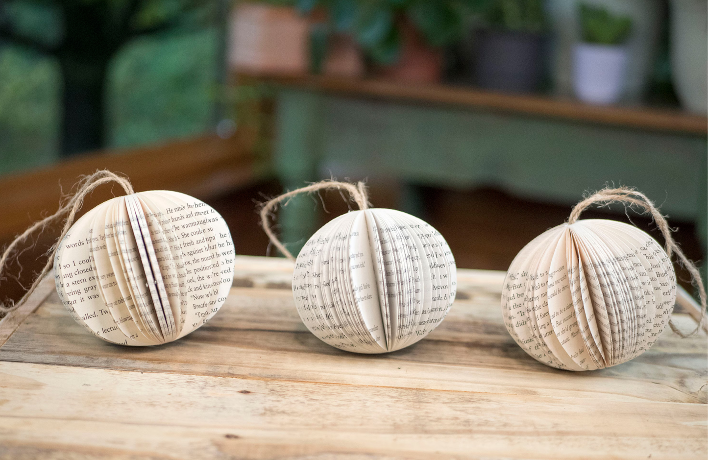 Book Ornament- Set of 3