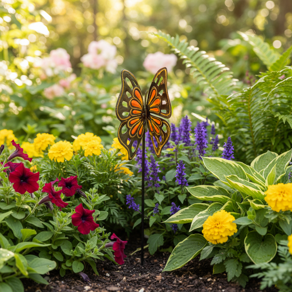 Orange Butterfly Stake