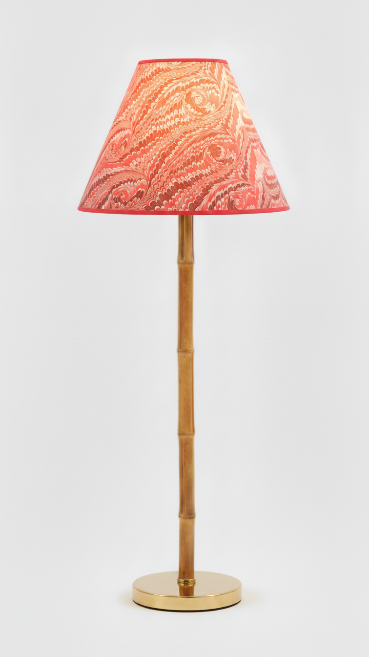 16" Empire Lampshade —  Hand-Marbled