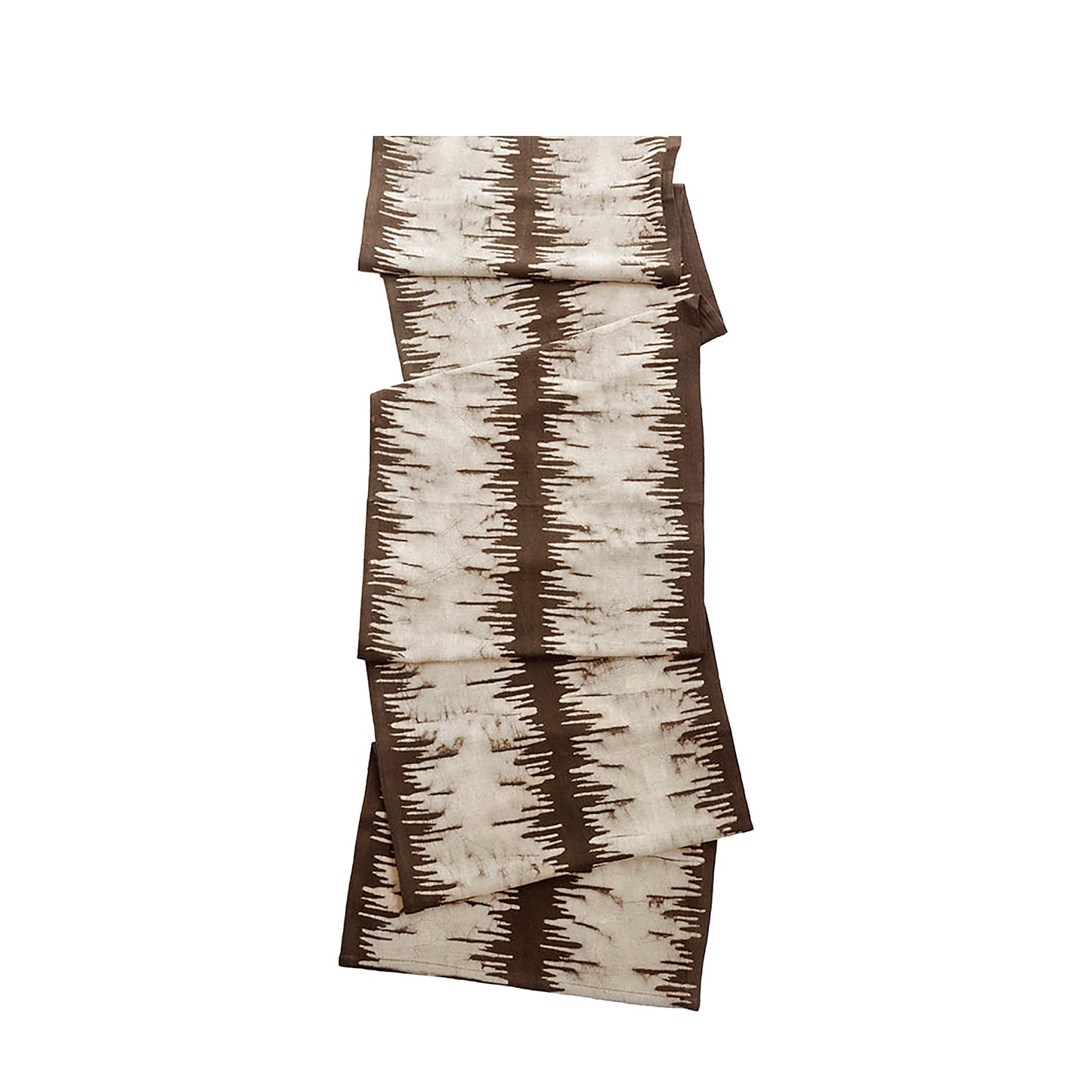 Neutral Block Print Table Runner - Noire