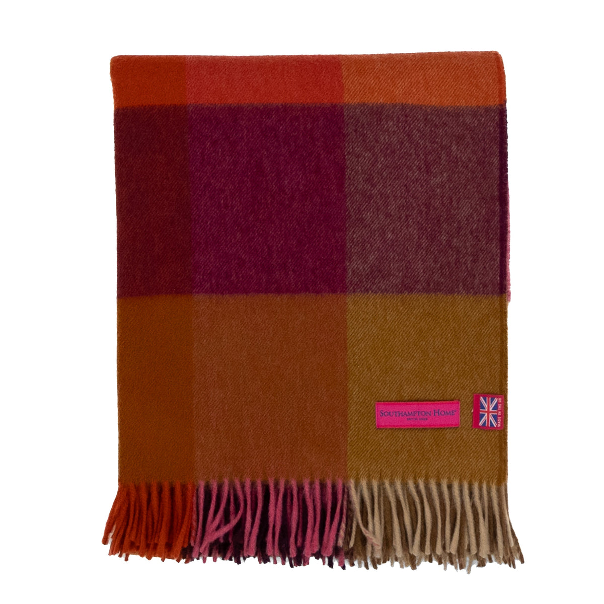 Southampton Home Merino Wool Throw – Block Bold