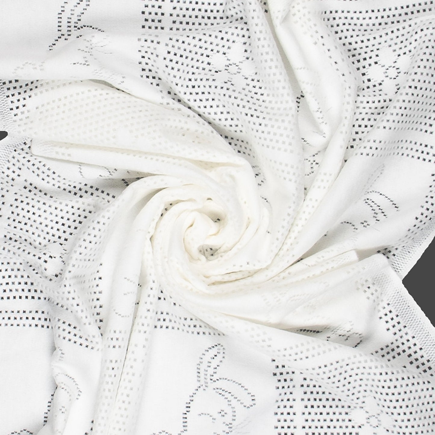 Southampton Home Lace Weave Bunny Baby Blanket ~ White ~